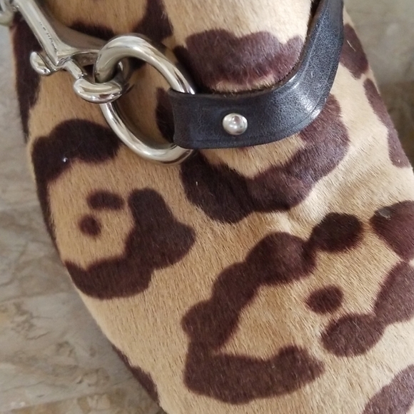 Coach Leopard Calfhair Heeled Mule NWOT - Picture 4 of 6